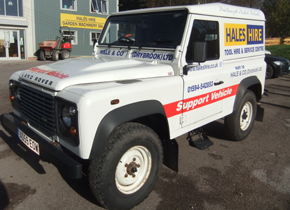 New Land Rover Defender Support Vehicle at Hales Hire - October 2014