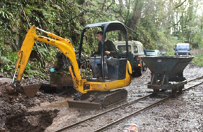 Pleased to be supporting the Lea Bailey Light Railway with Digger Hire - November 2014