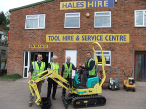 Hales Hire celebrates first new piece of machinery - April 2011
